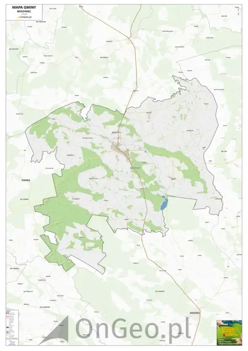 Mapa gminy Myszyniec